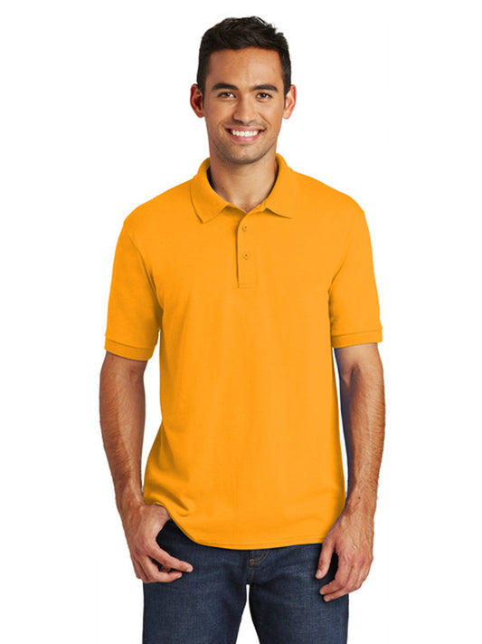 Men's Pocketless Jersey Knit Polo - KP55 - Gold