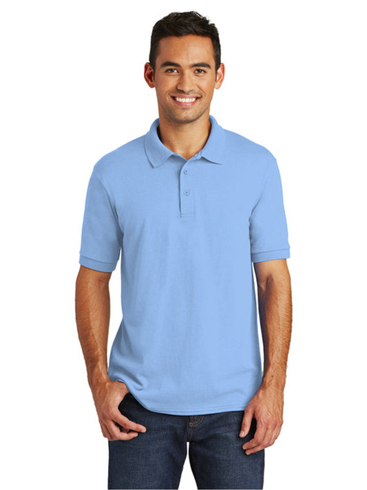 Men's Pocketless Jersey Knit Polo - KP55 - Light Blue