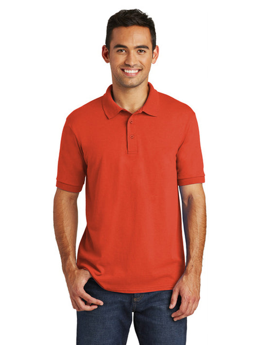 Men's Pocketless Jersey Knit Polo - KP55 - Orange