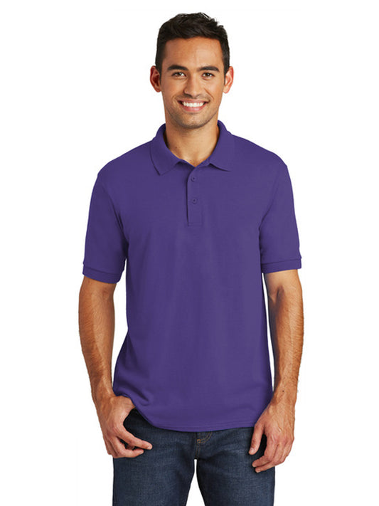 Men's Pocketless Jersey Knit Polo - KP55 - Purple