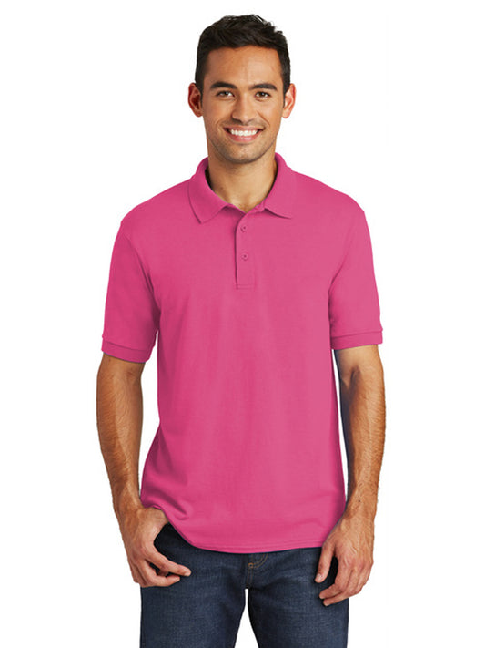 Men's Pocketless Jersey Knit Polo - KP55 - Sangria