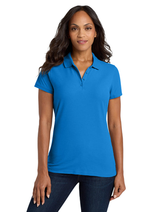 Women's Classic Pique Polo Shirt - L100 - Coastal Blue
