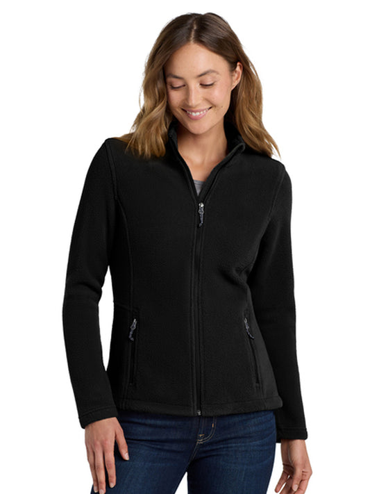 Women's Two-Pocket Value Fleece Jacket - L217 - Black