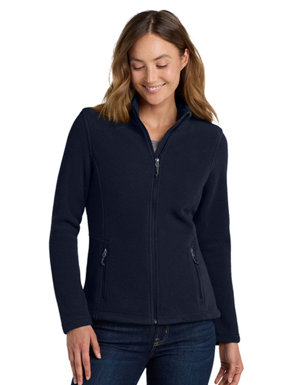 Women's Two-Pocket Value Fleece Jacket - L217 - True Navy