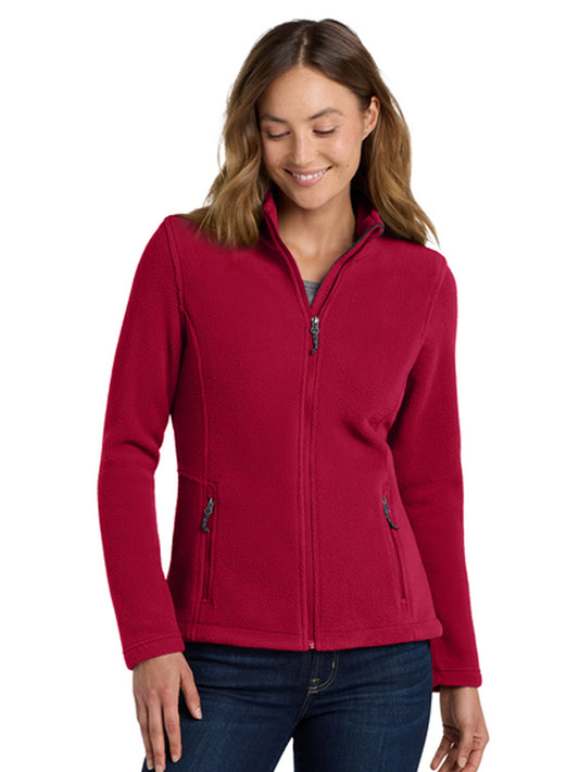 Women's Two-Pocket Value Fleece Jacket - L217 - True Red