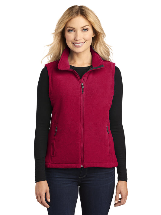 Women's Fleece Vest - L219 - True Red