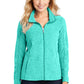 Women's Full-Zip Jacket - L235 - Aqua Green Heather