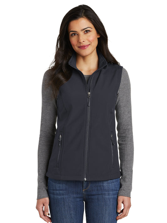 Women's Soft Shell Vest - L325 - Battleship Grey