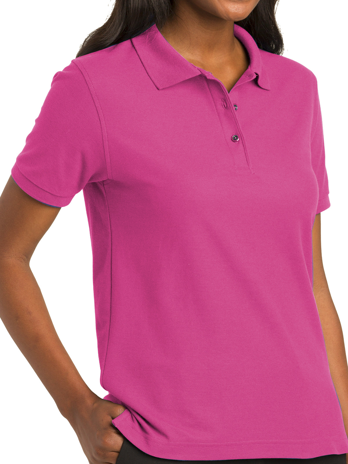 Women's Silk Touch Polo Shirt - L500 - Tropical Pink