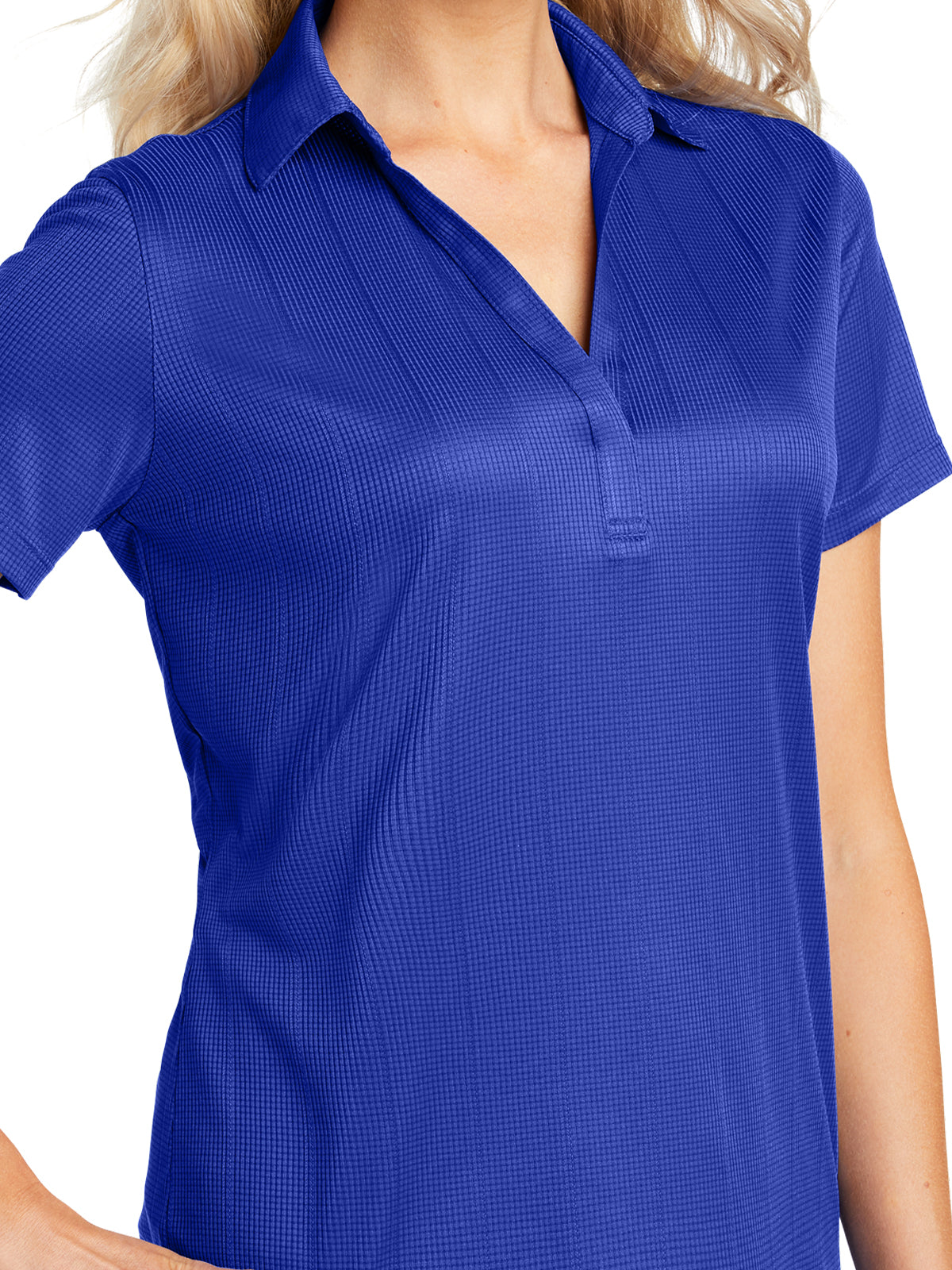 Women's Jacquard Polo  - L528 - Hyper Blue