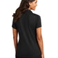 Women's Pocketless Jacquard Polo - L569 - Black