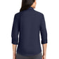 Women's 3/4 Sleeve Twill Shirt - L665 - True Navy