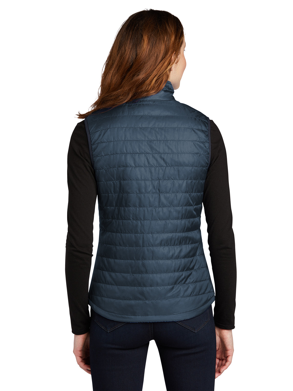 Women's Packable Puffy Vest - L851 - Regatta Blue/ River Blue Navy