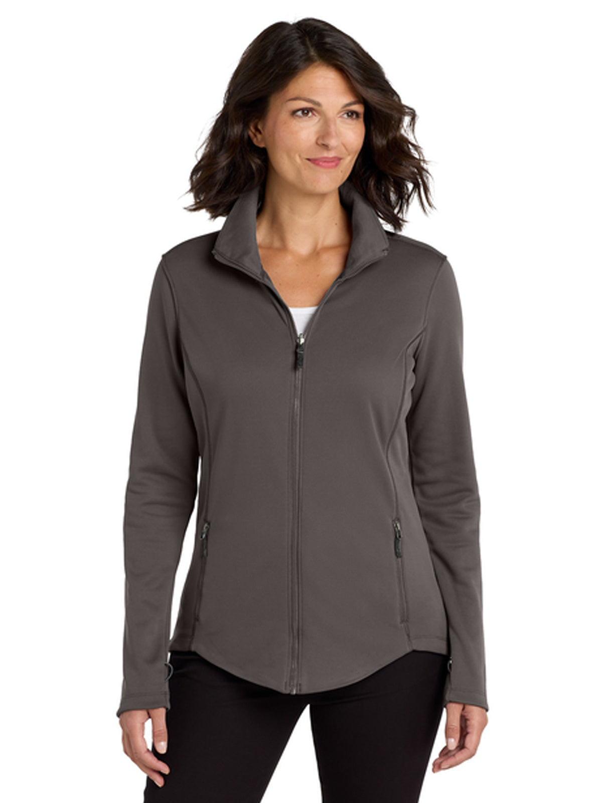 Women's 2-Pocket Smooth Fleece Jacket - L904 - Graphite
