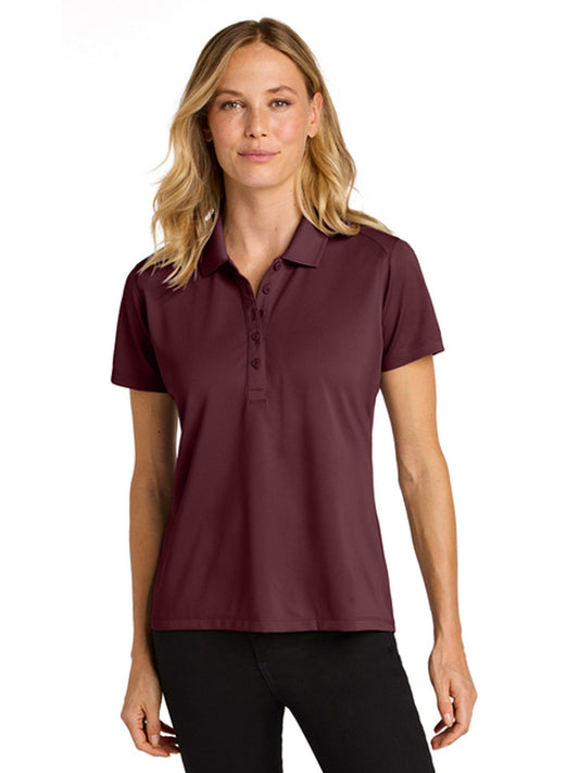 Women's Pocketless Moisture Wicking Polo - LK240 - Burgundy