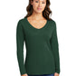 Women's Pocketless Long Sleeve V-Neck Tee - LPC450VLS - Forest Green