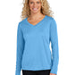 Women's Long Sleeve PosiCharge Competitor V-Neck T-Shirt - LST353LS - Carolina Blue