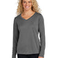 Women's Long Sleeve PosiCharge Competitor V-Neck T-Shirt - LST353LS - Iron Grey