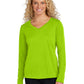 Women's Long Sleeve PosiCharge Competitor V-Neck T-Shirt - LST353LS - Lime Shock
