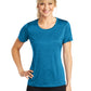 Women's Heather Contender Scoop Neck Tee - LST360 - Blue Wake Heather