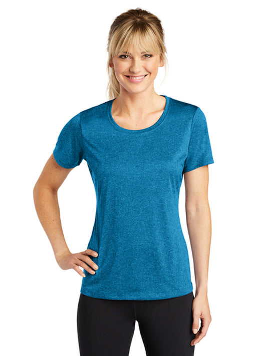 Women's Heather Contender Scoop Neck Tee - LST360 - Blue Wake Heather
