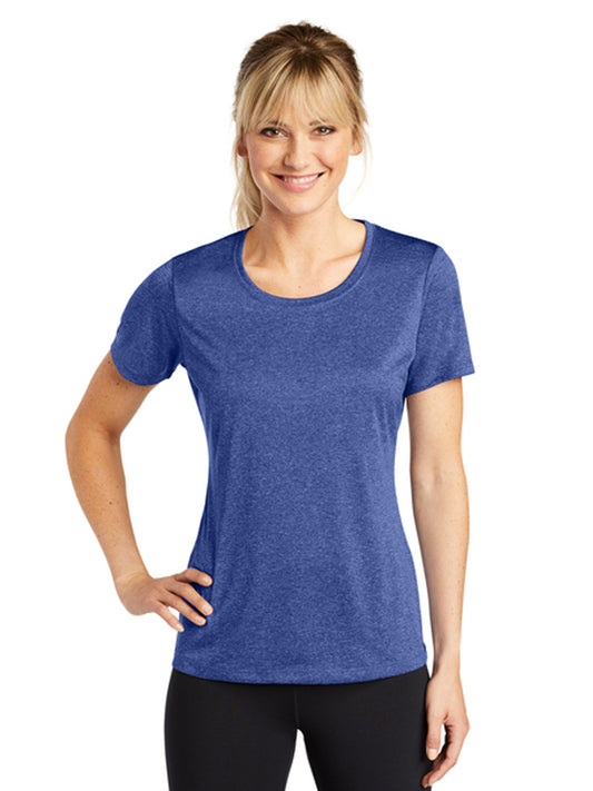 Women's Heather Contender Scoop Neck Tee - LST360 - Cobalt Heather