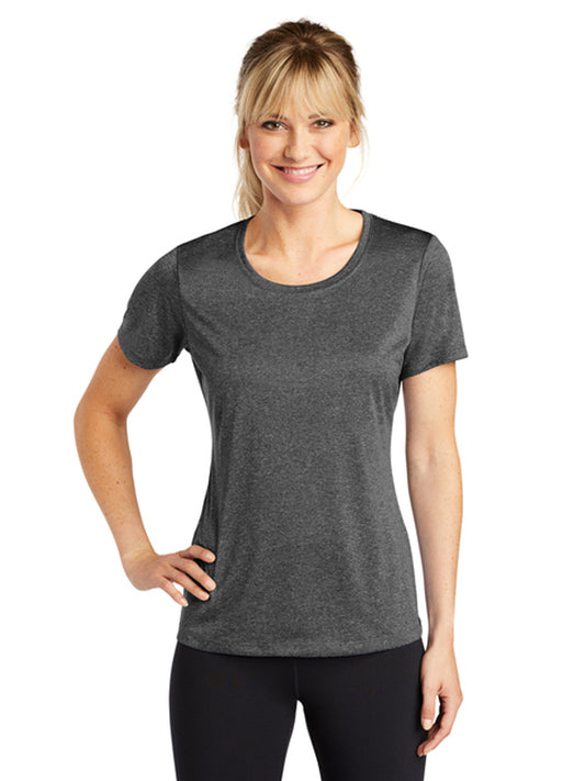 Women's Heather Contender Scoop Neck Tee - LST360 - Graphite Heather