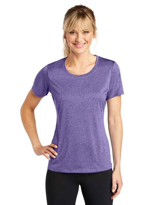 Women's Heather Contender Scoop Neck Tee - LST360 - Purple Heather