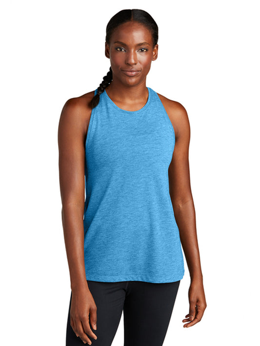 Women's Pocketless Tri-Blend Tank Top - LST402 - Pond Blue Heather