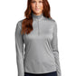 Women's Half-Zip Pullover - LST469 - Light Grey Heather