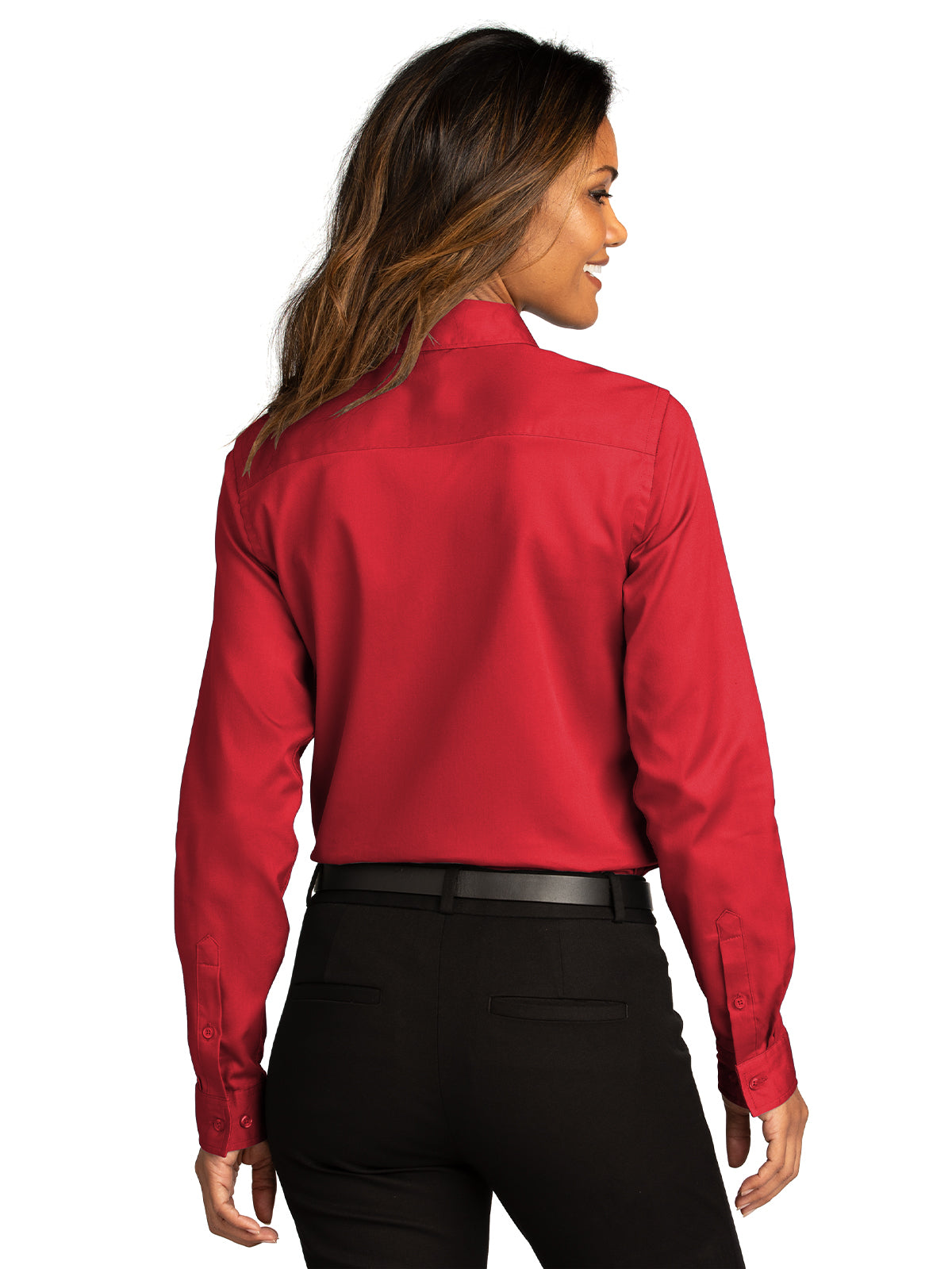 Women's Long Sleeve Shirt - LW808 - Rich Red