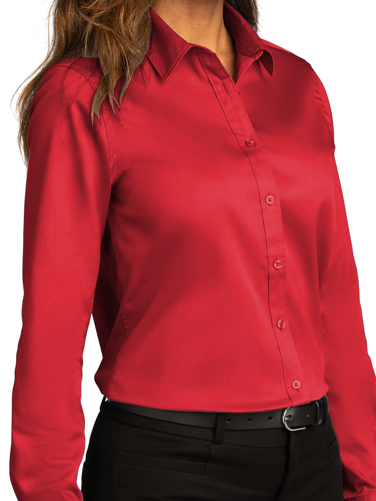 Women's Long Sleeve Shirt - LW808 - Rich Red