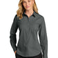 Women’s Long Sleeve Nailhead Easy Care Shirt - LW816 - Deep Black