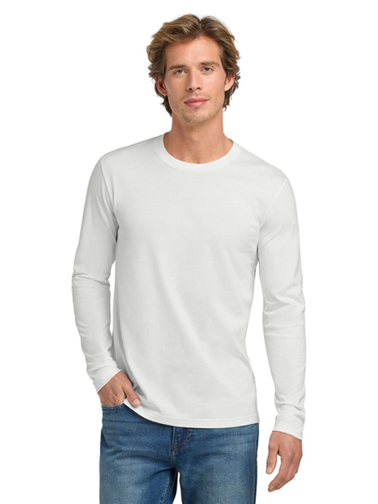 Unisex Pocketless Long Sleeve Tee - NL3601 - White