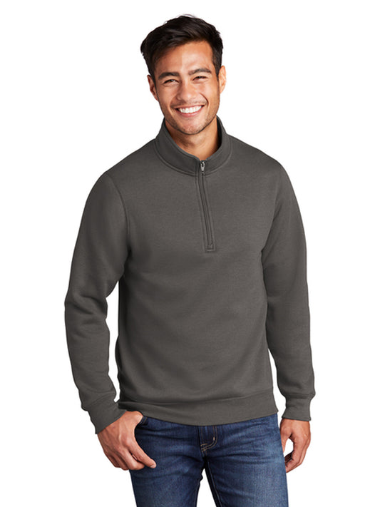 Men's Pocketless 1/4-Zip Pullover Sweatshirt - PC78Q - Charcoal