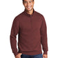 Men's Pocketless 1/4-Zip Pullover Sweatshirt - PC78Q - Maroon
