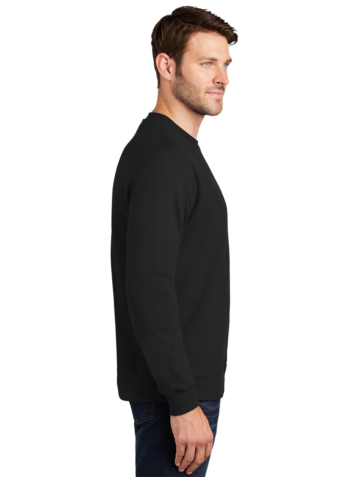 Men's Fleece Crewneck Sweatshirt - PC850 - Jet Black