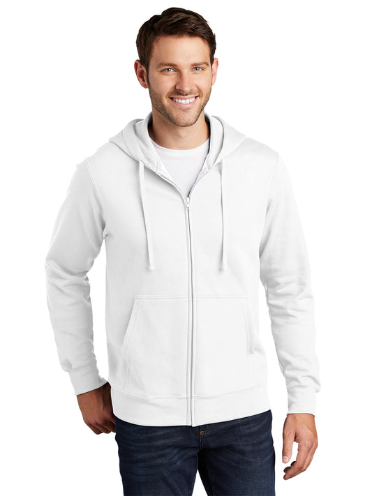 Men's Full-Zip Hooded Sweatshirt - PC850ZH - White