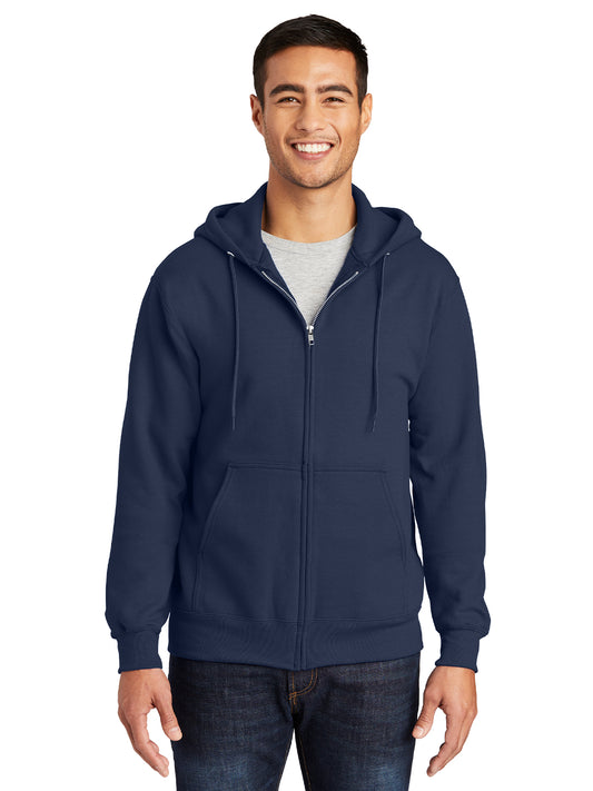 Men's Essential Fleece Full-Zip Hooded Sweatshirt - PC90ZH - Navy