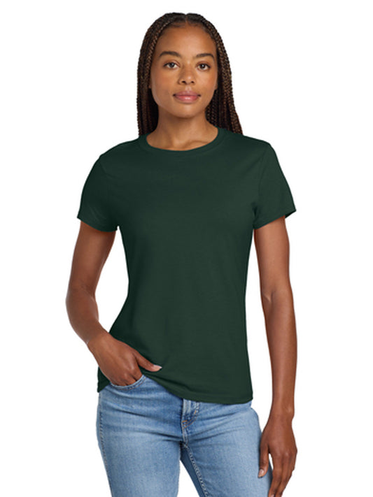 Women's Pocketless Cotton T-Shirt - SL04 - Deep Forest