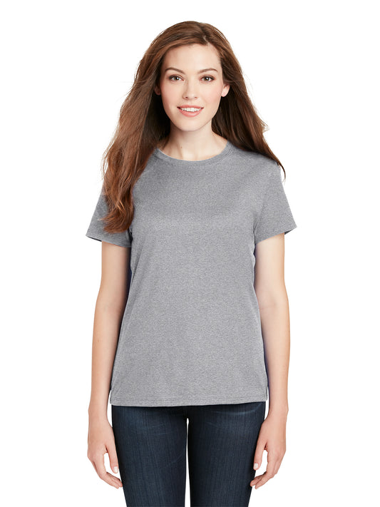 Women's Pocketless Cotton T-Shirt - SL04 - Light Steel