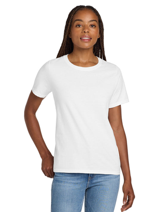 Women's Pocketless Cotton T-Shirt - SL04 - White