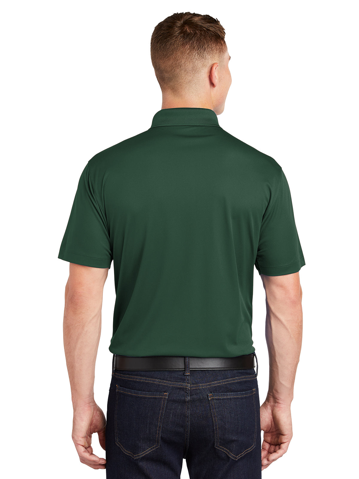 Men's Three-Button Micropique Polo - ST650 - Forest Green
