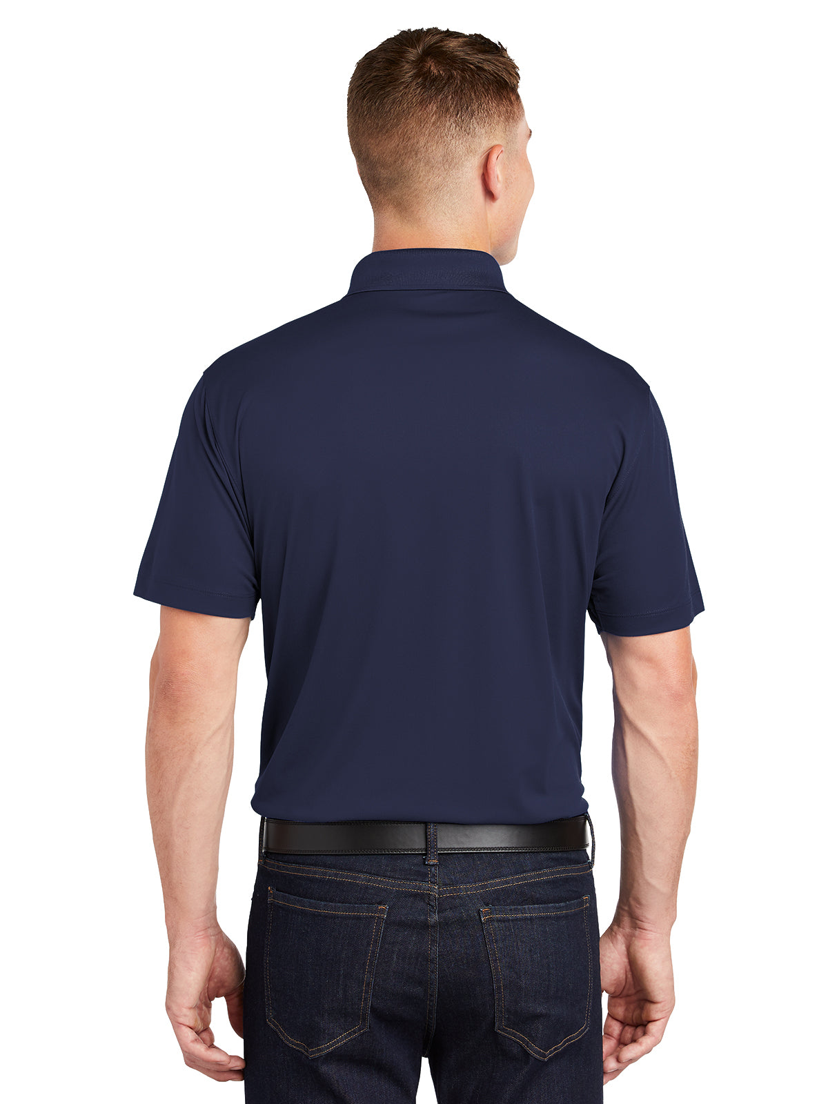 Men's Three-Button Micropique Polo - ST650 - True Navy
