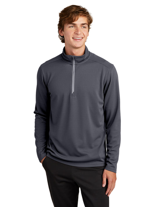 Men's Sport-Wick® Textured 1/4-Zip Pullover Sweatshirt - ST860 - Iron Grey