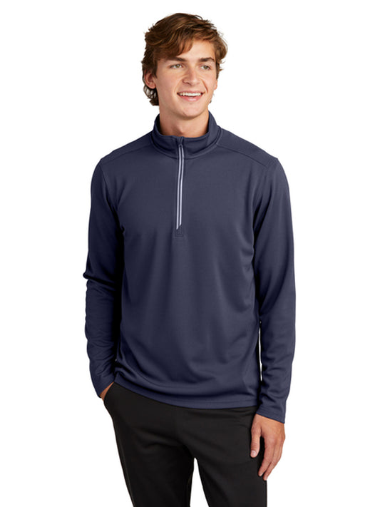 Men's Sport-Wick® Textured 1/4-Zip Pullover Sweatshirt - ST860 - True Navy