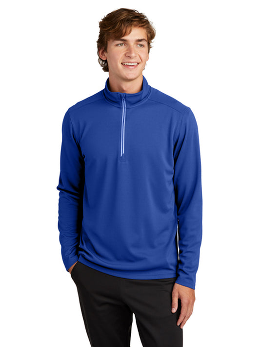 Men's Sport-Wick® Textured 1/4-Zip Pullover Sweatshirt - ST860 - True Royal