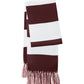 Unisex Spectator Scarf - STA02 - Maroon/ White