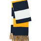 Unisex Spectator Scarf - STA02 - True Navy/ Gold/ White