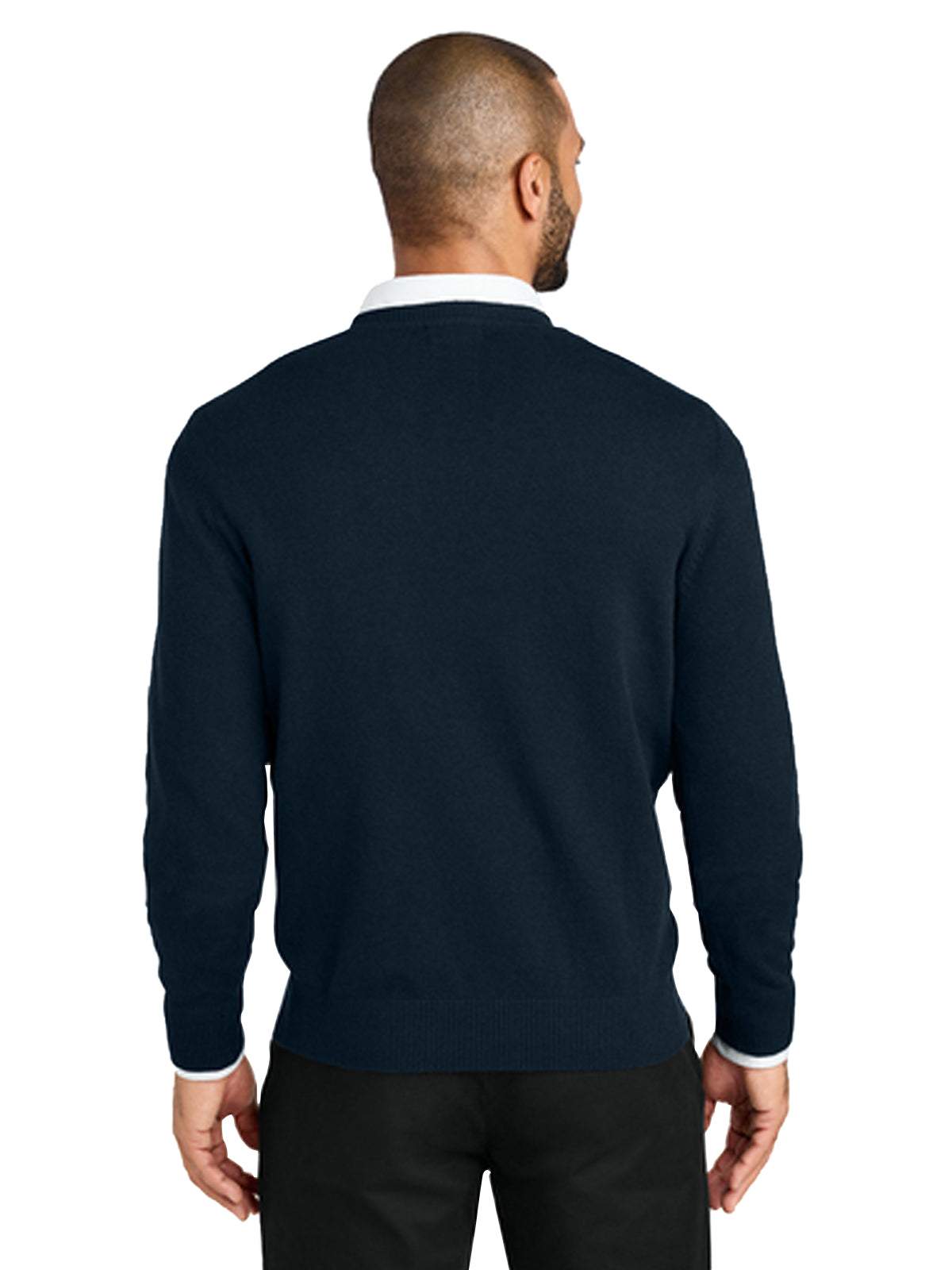 Men's Pocketless V-Neck Sweater - SW2850 - River Blue Navy
